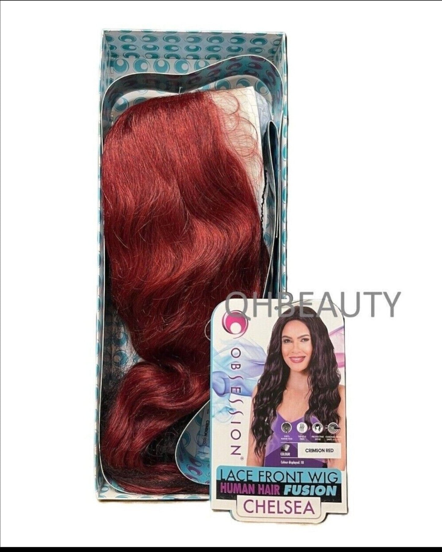 OBSESSION LACE FRONT HUMAN HAIR FUSION NATURAL BODWAVE CURLY HAIR WIG - CHELSEA