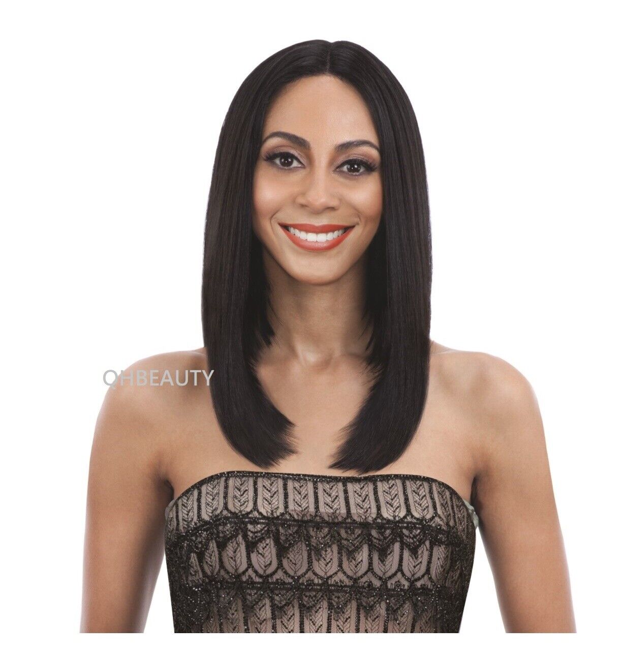 Obsession Synthetic Lace Front Free Part Hand Tied Straight Hair Wig - HAZEL