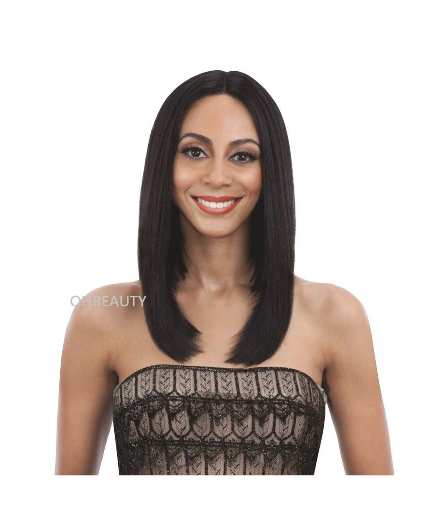 Obsession Synthetic Lace Front Free Part Hand Tied Straight Hair Wig - HAZEL