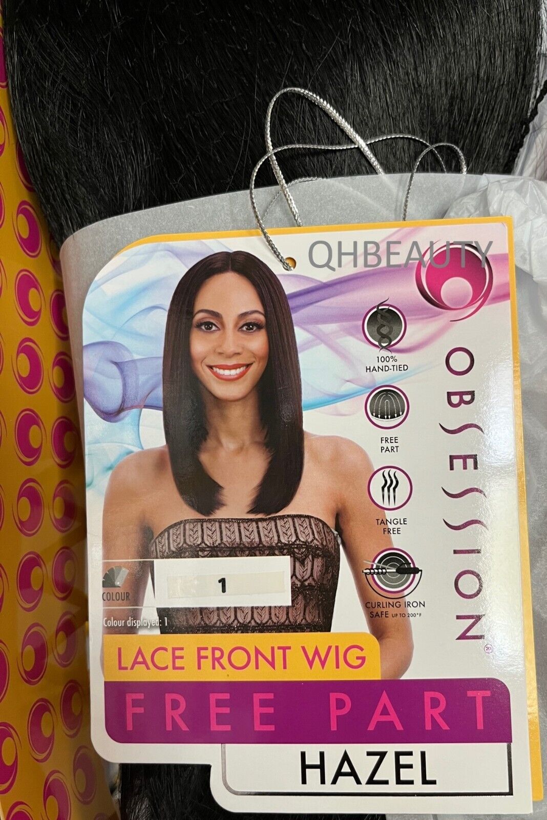 Obsession Synthetic Lace Front Free Part Hand Tied Straight Hair Wig - HAZEL