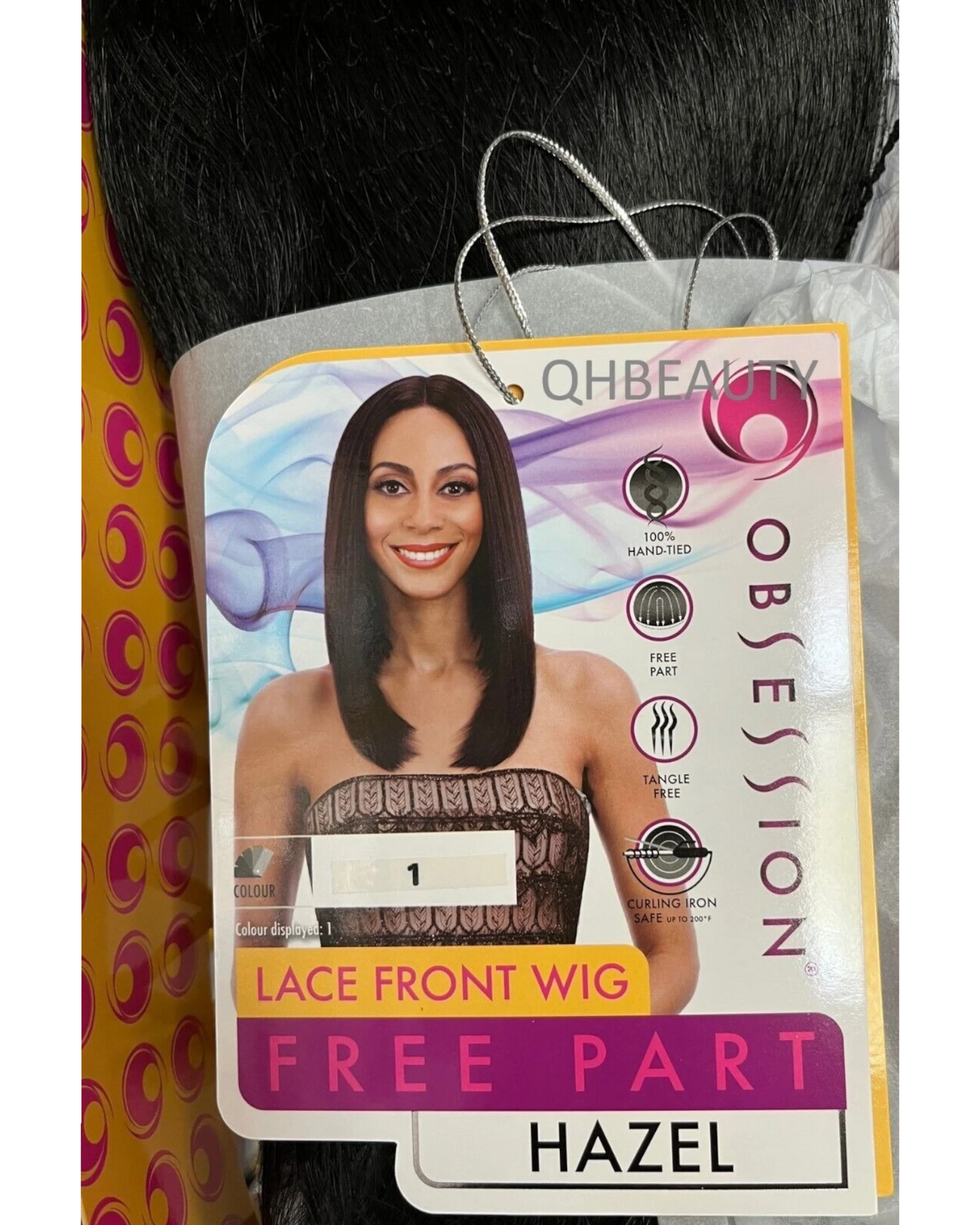 Obsession Synthetic Lace Front Free Part Hand Tied Straight Hair Wig - HAZEL