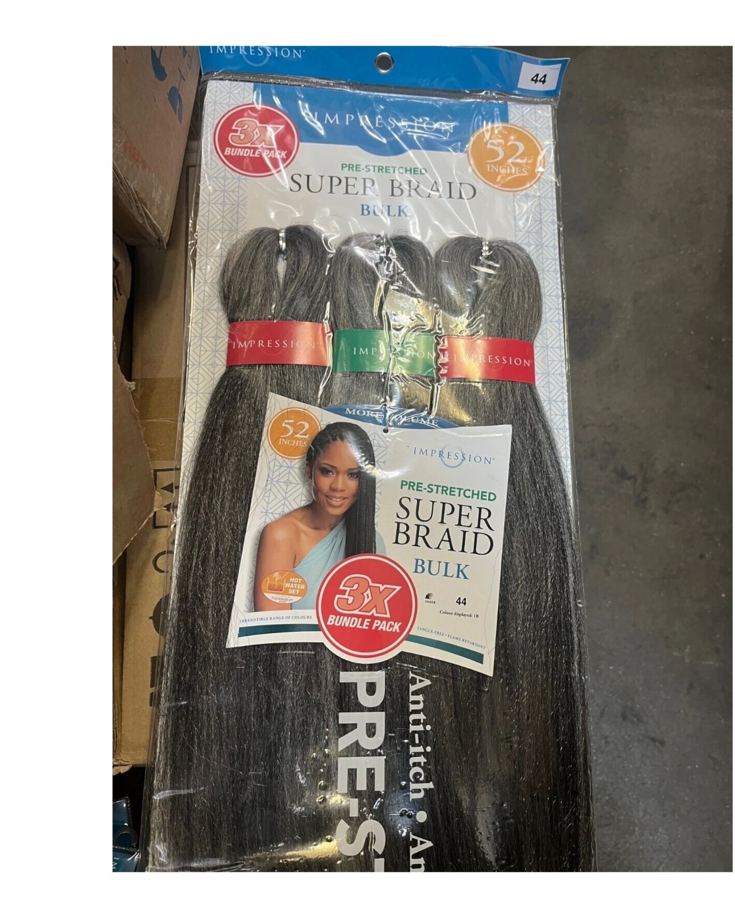 Impression Synthetic 3 X Bundle Pack Crochet Hair Extensions - Super Braid 52 "