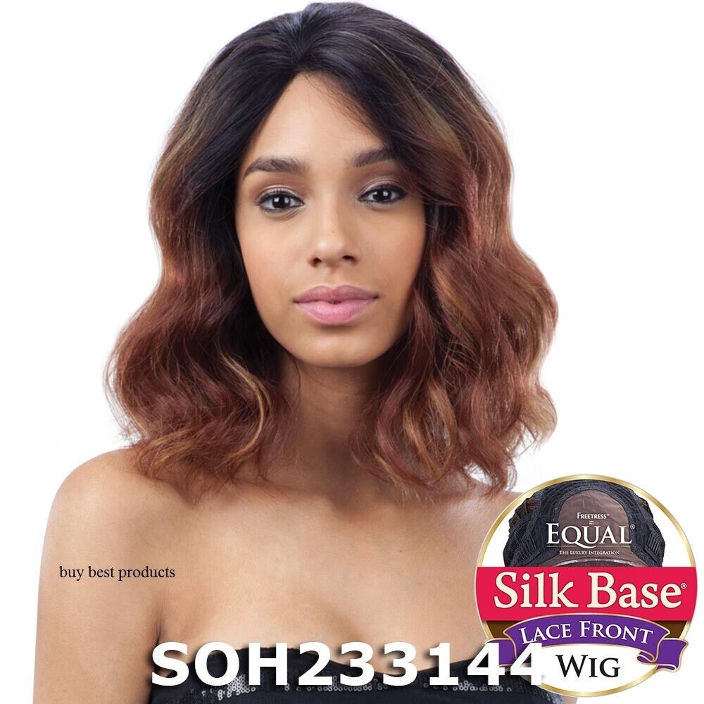 FREETRESS SYNTHETIC EQUAL SILK BASE LACE FRONT SHORT WAVY HAIR WIG - TRIXIE