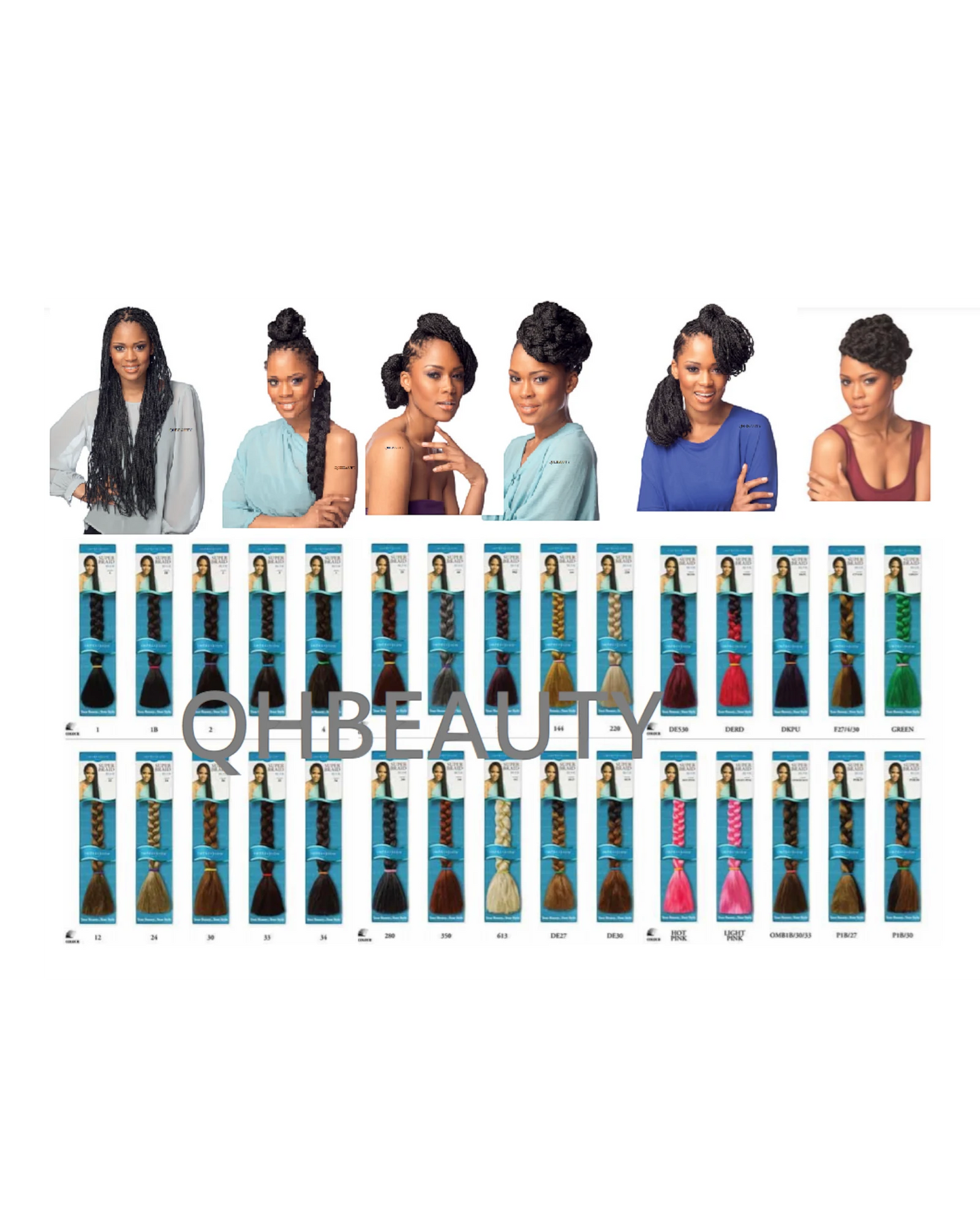 Impression Synthetic 3 X Bundle Pack Crochet Hair Extensions - Super Braid 52 "