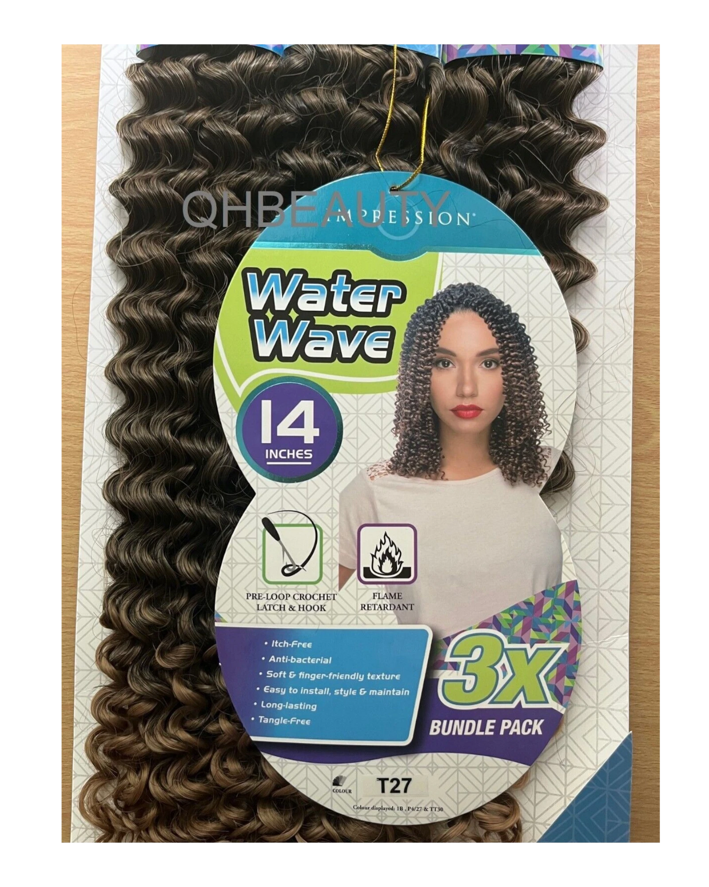 Impression Synthetic Crochet Hair Extension Braid 3x WATER WAVE BRAID 14 & 18 ''