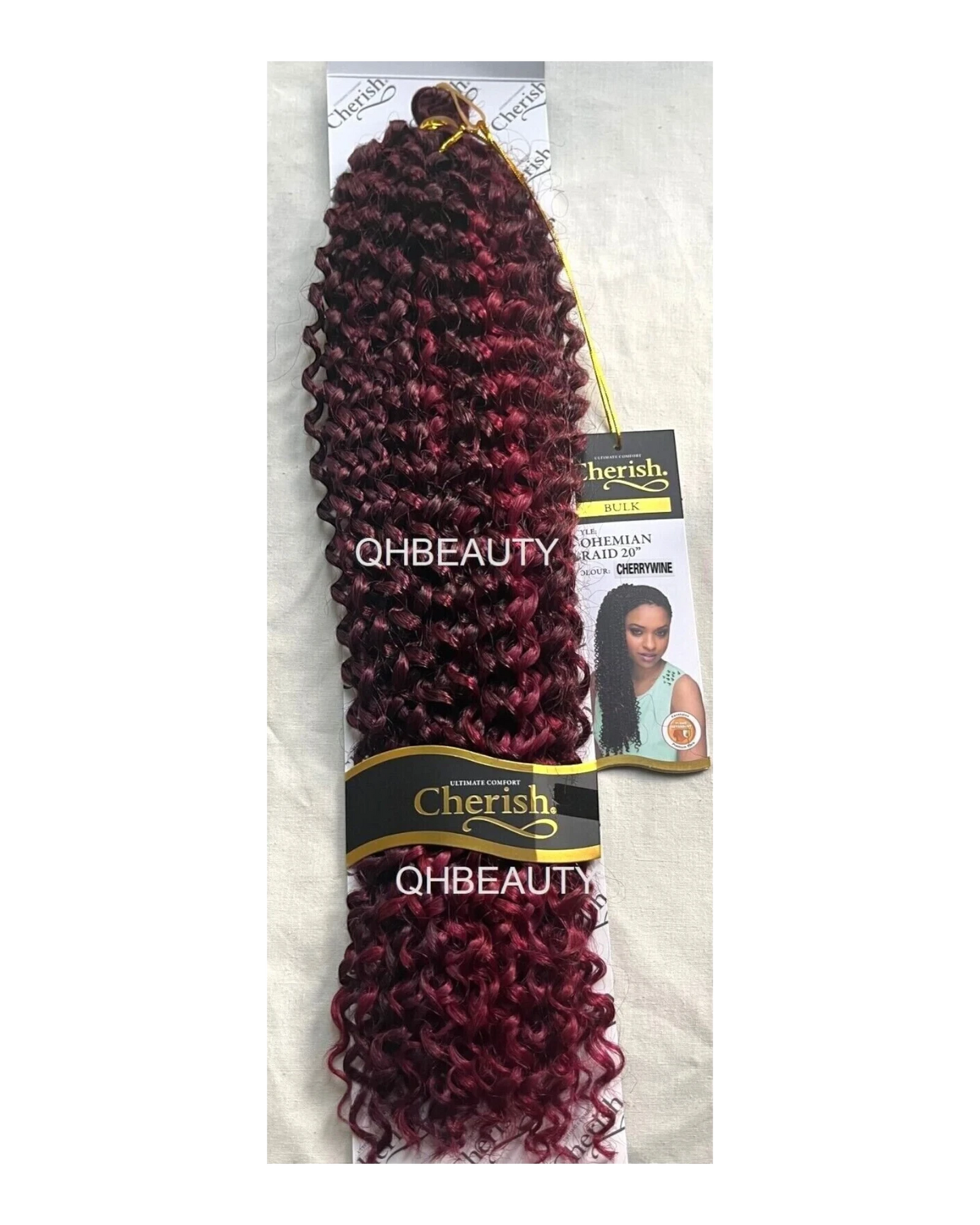 CHERISH SYNTHETIC CROCHET CURLY HAIR EXTENSION BRAID - BOHEMIAN BULK 20 INCH
