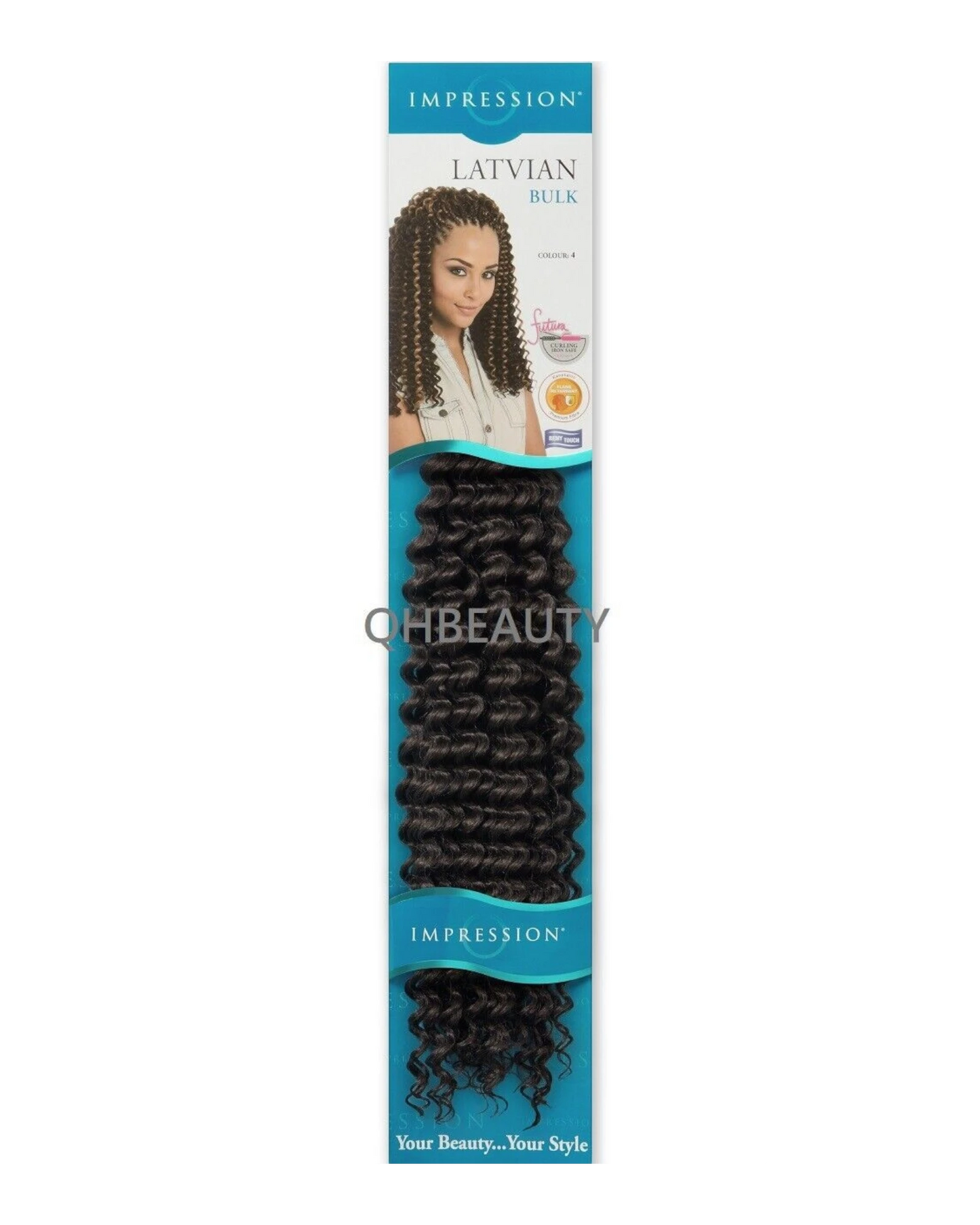 IMPRESSION SYNTHETIC LONG CURLY HAIR EXTENSION CROCHET BRAID - LATVIAN 20"