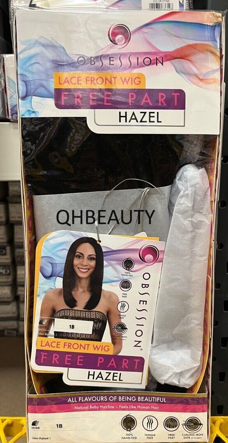 Obsession Synthetic Lace Front Free Part Hand Tied Straight Hair Wig - HAZEL