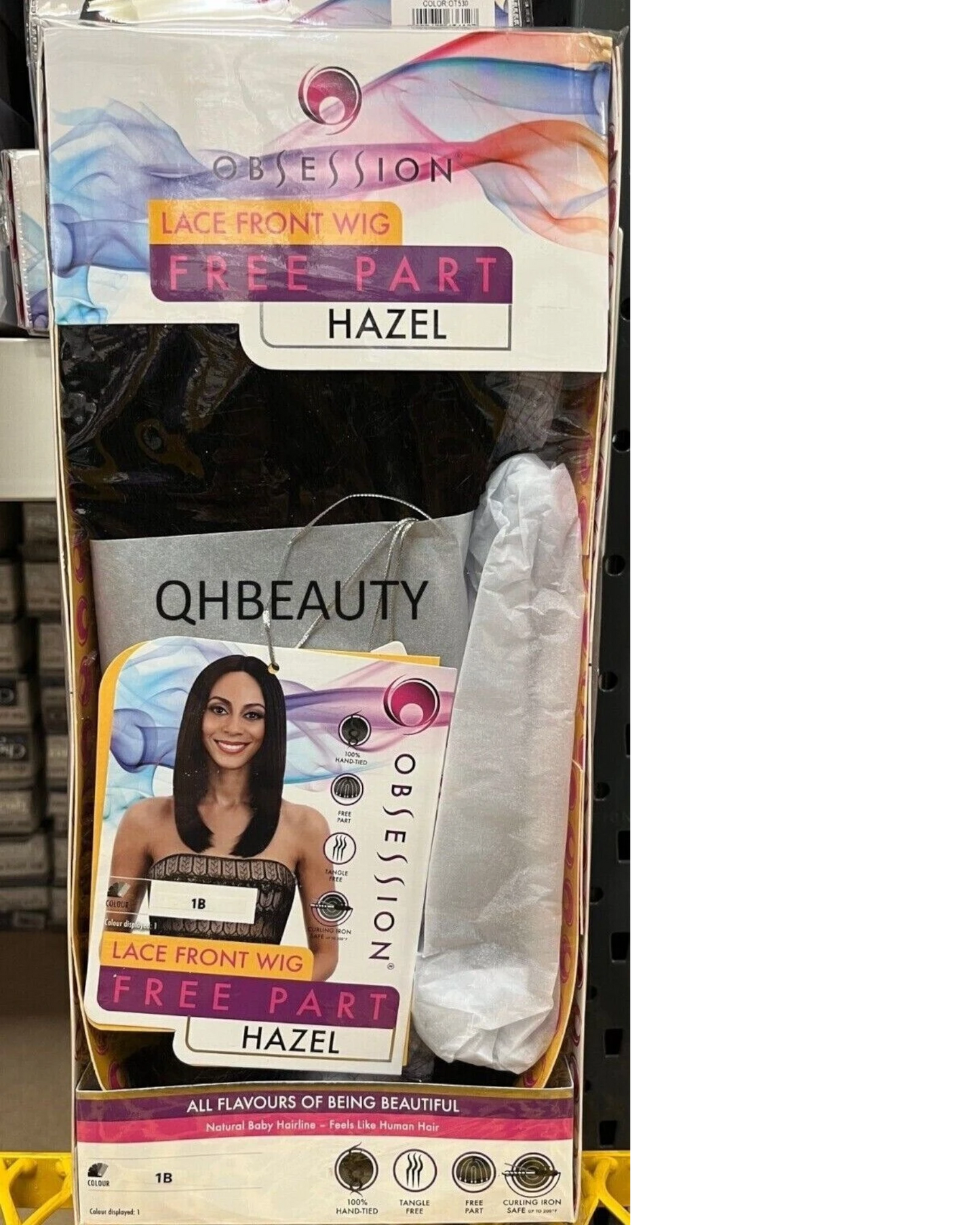 Obsession Synthetic Lace Front Free Part Hand Tied Straight Hair Wig - HAZEL