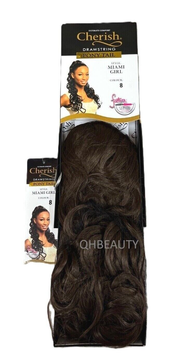Cherish Synthetic Long Curly Drawstring Natural Hair Ponytail - Miami Girl