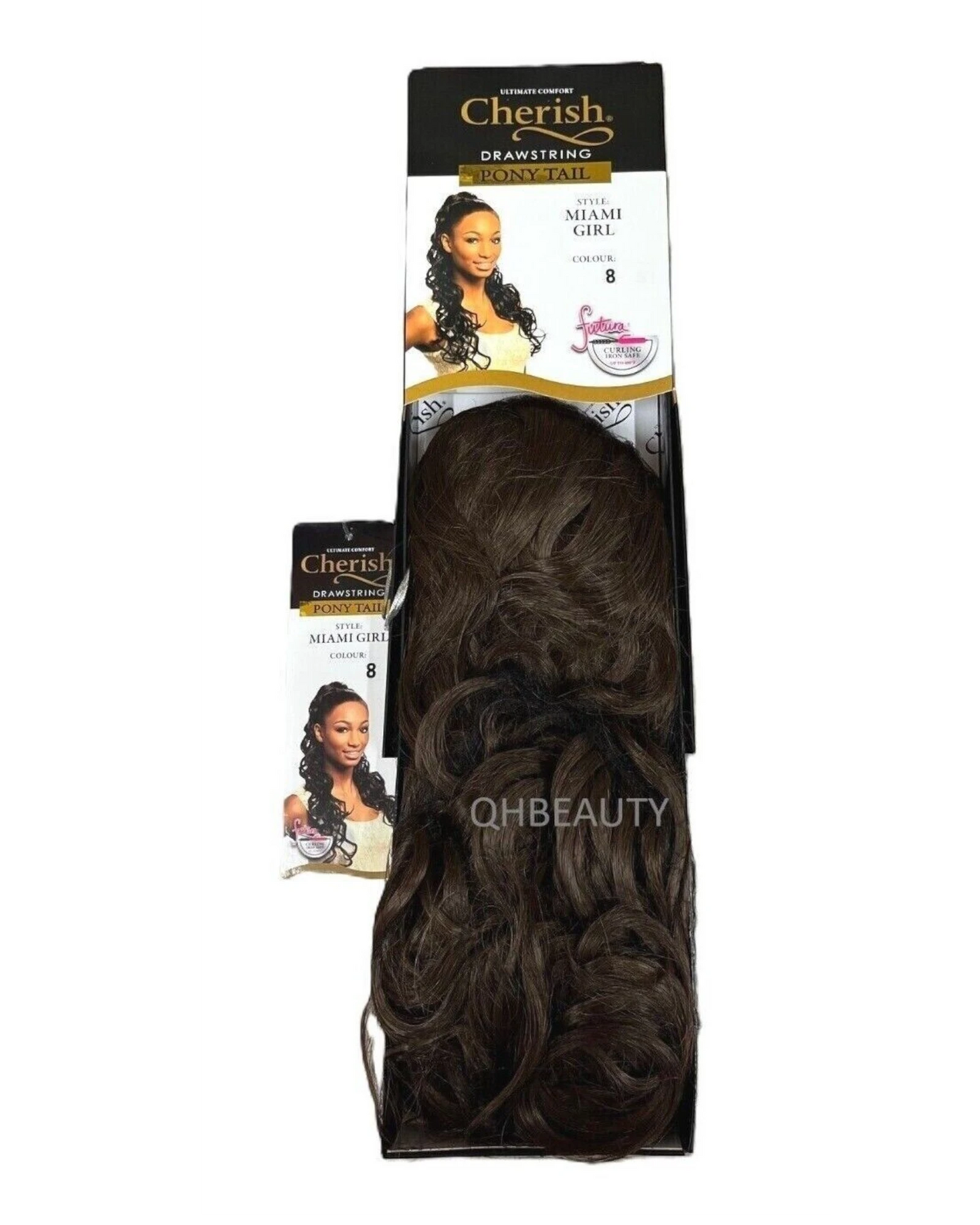 Cherish Synthetic Long Curly Drawstring Natural Hair Ponytail - Miami Girl
