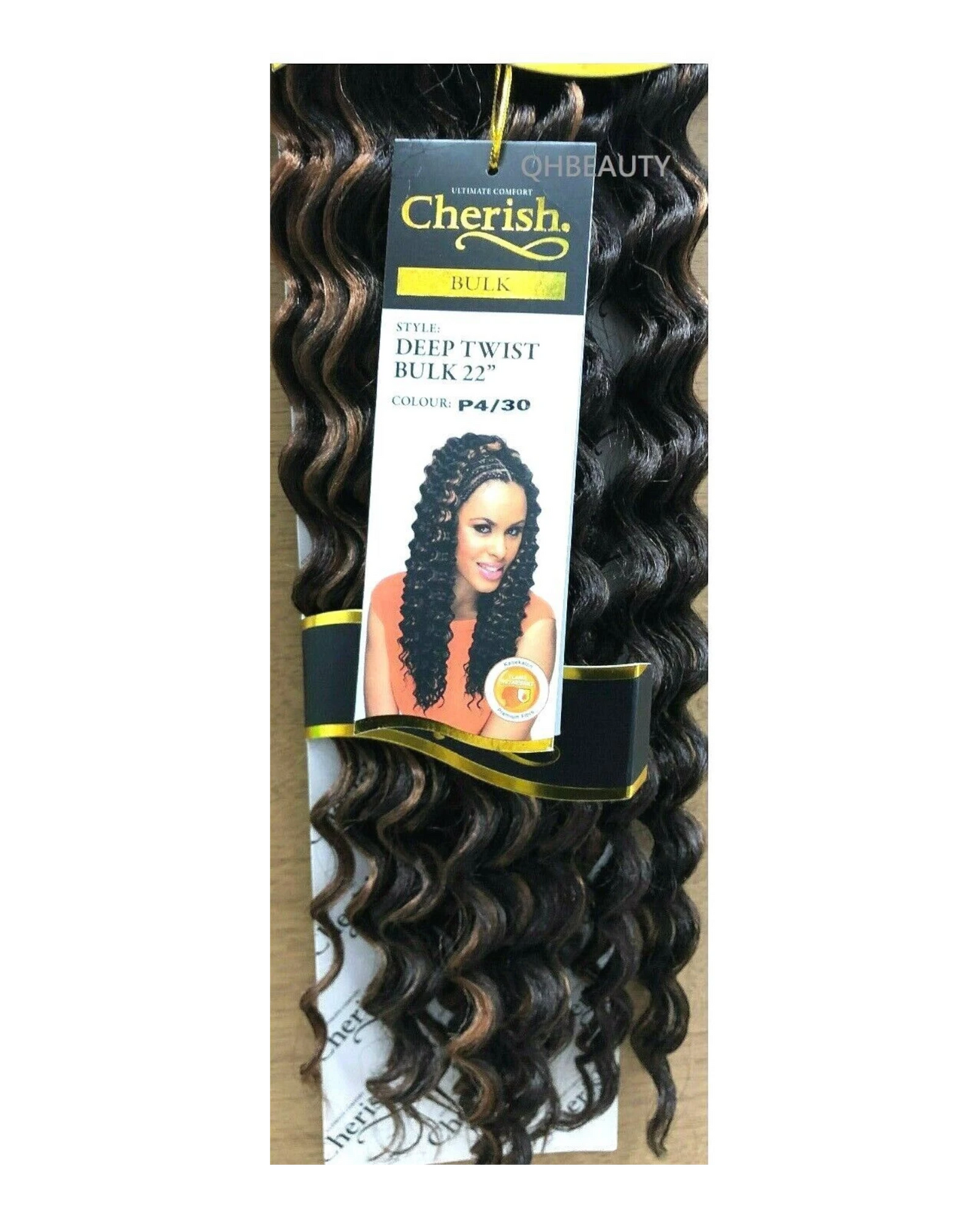 CHERISH SYNTHETIC BULK CROCHET CURLY HAIR EXTENSION BRAIDS - DEEP TWIST 22 INCH