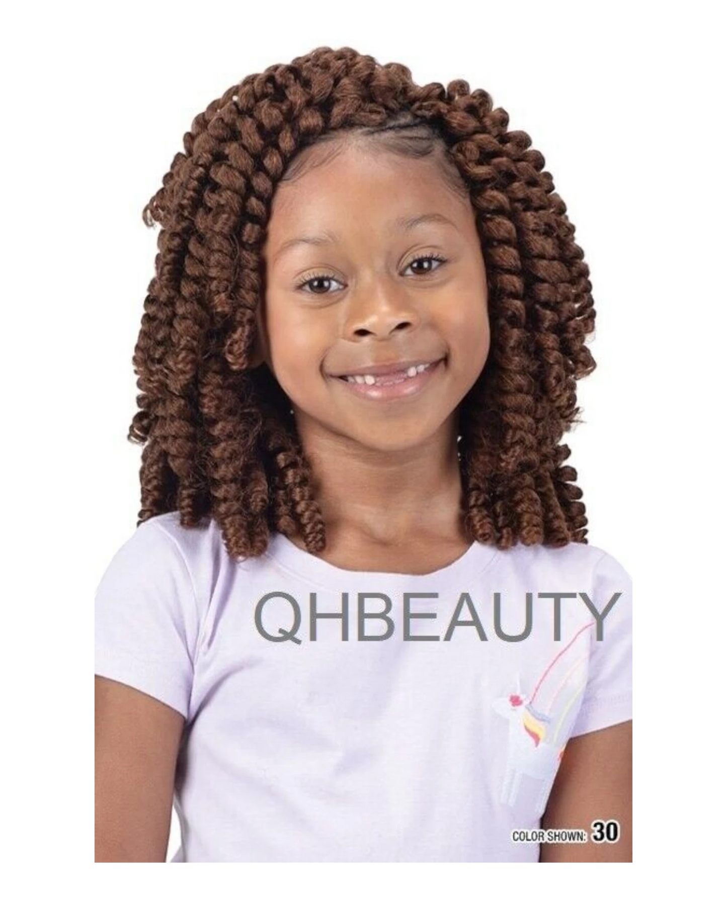 CHERISH SYNTHETIC JUNIOR KIDS CROCHET BRAID HAIR EXTENSION - BUBBLY CURL 6 INCH