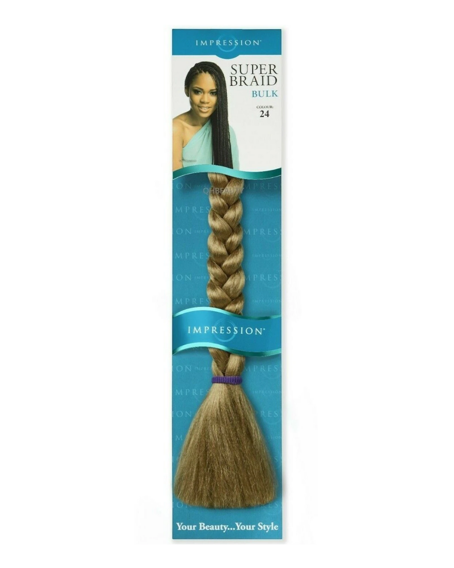 Impression Synthetic Natural Long Ultra Crochet Hair Extensions Super Braid 86"