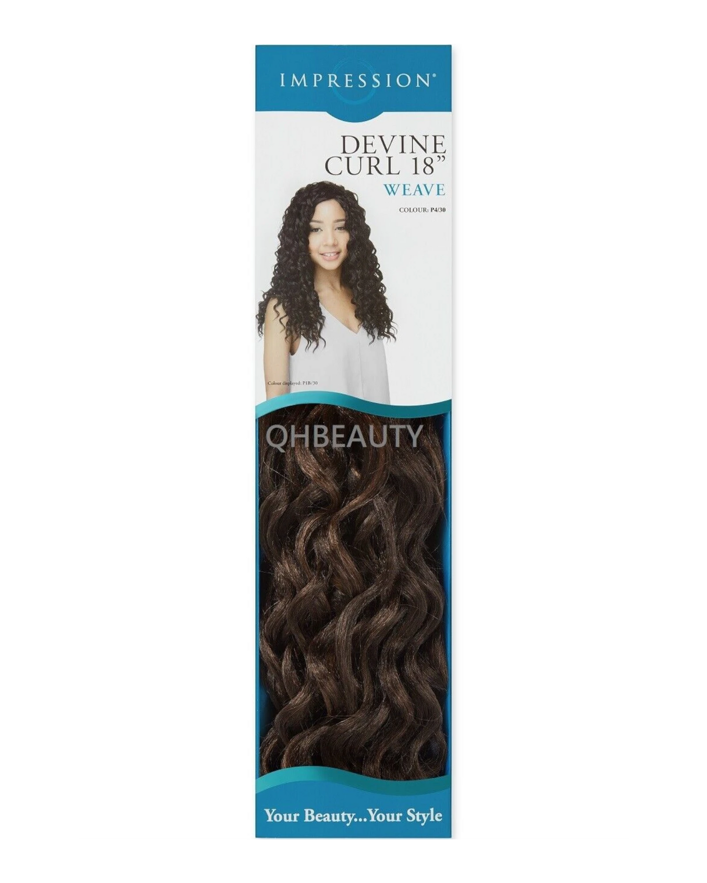 IMPRESSION SYNTHETIC CURLY LONG HAIR EXTENSION WEAVE - DEVINE CURL 18 INCH