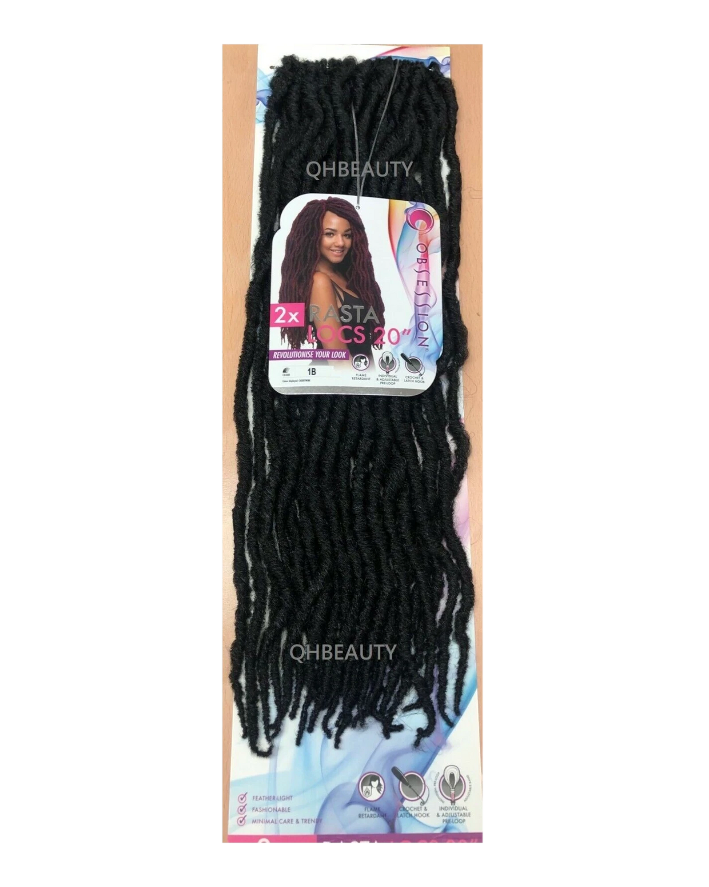 Obsession Synthetic Crochet Pre Looped Braid Hair Extension - RASTA LOCS 20 INCH