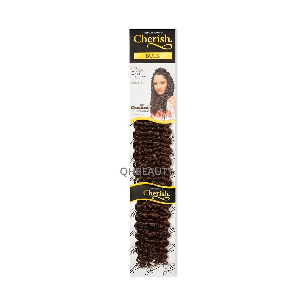 CHERISH SYNTHETIC BULK CROCHET BRAID TIGHT CURL HAIR EXTENSION - WATER WAVE 22"
