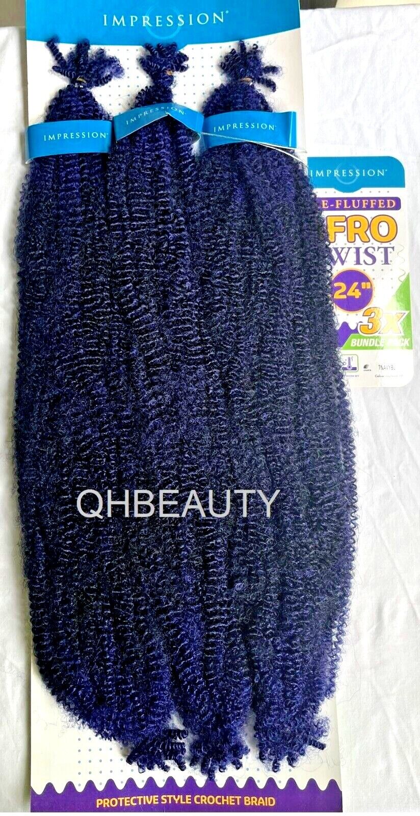 IMPRESSION SYNTHETIC CUBAN BRAIDING HAIR EXTENSION PRE FLUFFED - AFRO TWIST 24''