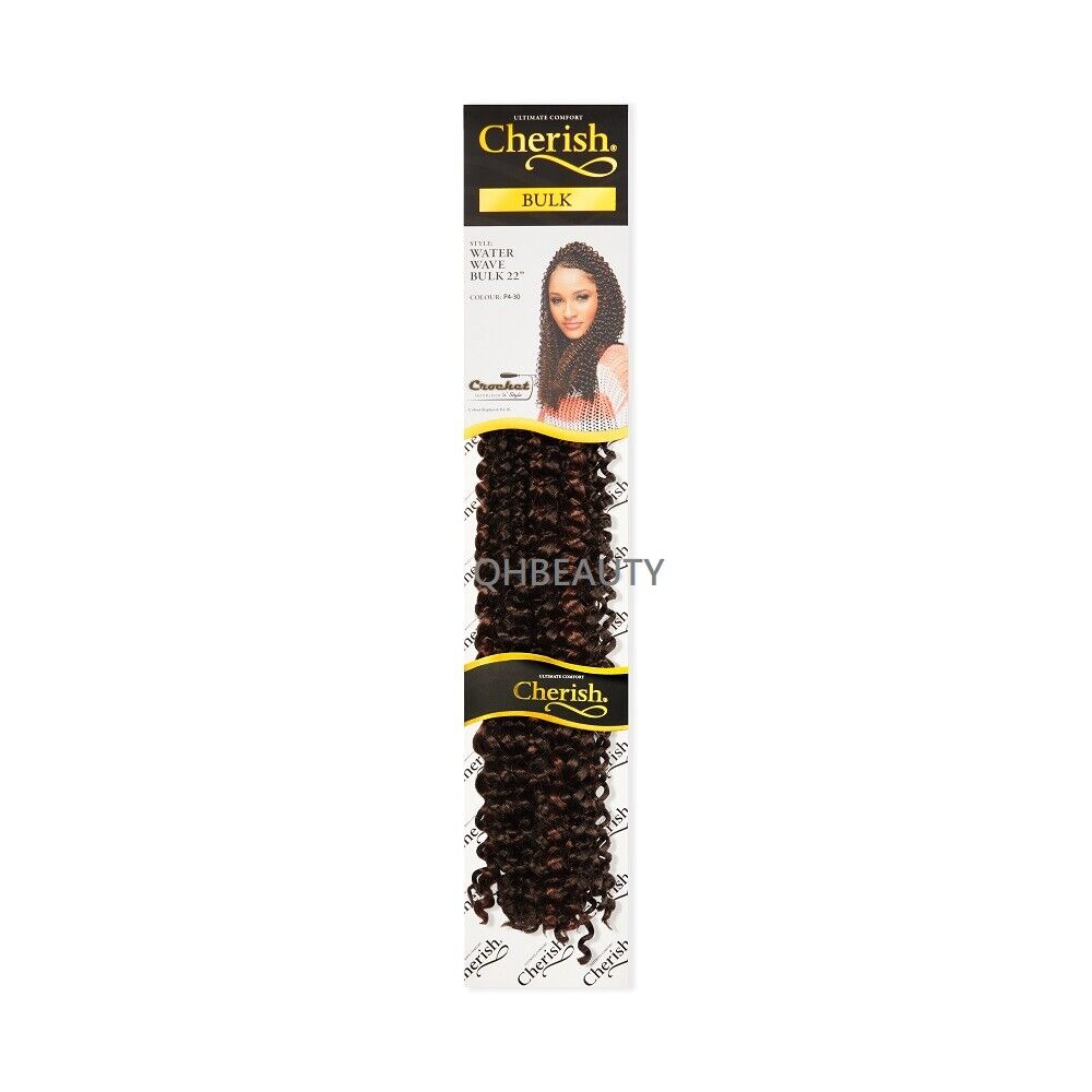 CHERISH SYNTHETIC BULK CROCHET BRAID TIGHT CURL HAIR EXTENSION - WATER WAVE 22"