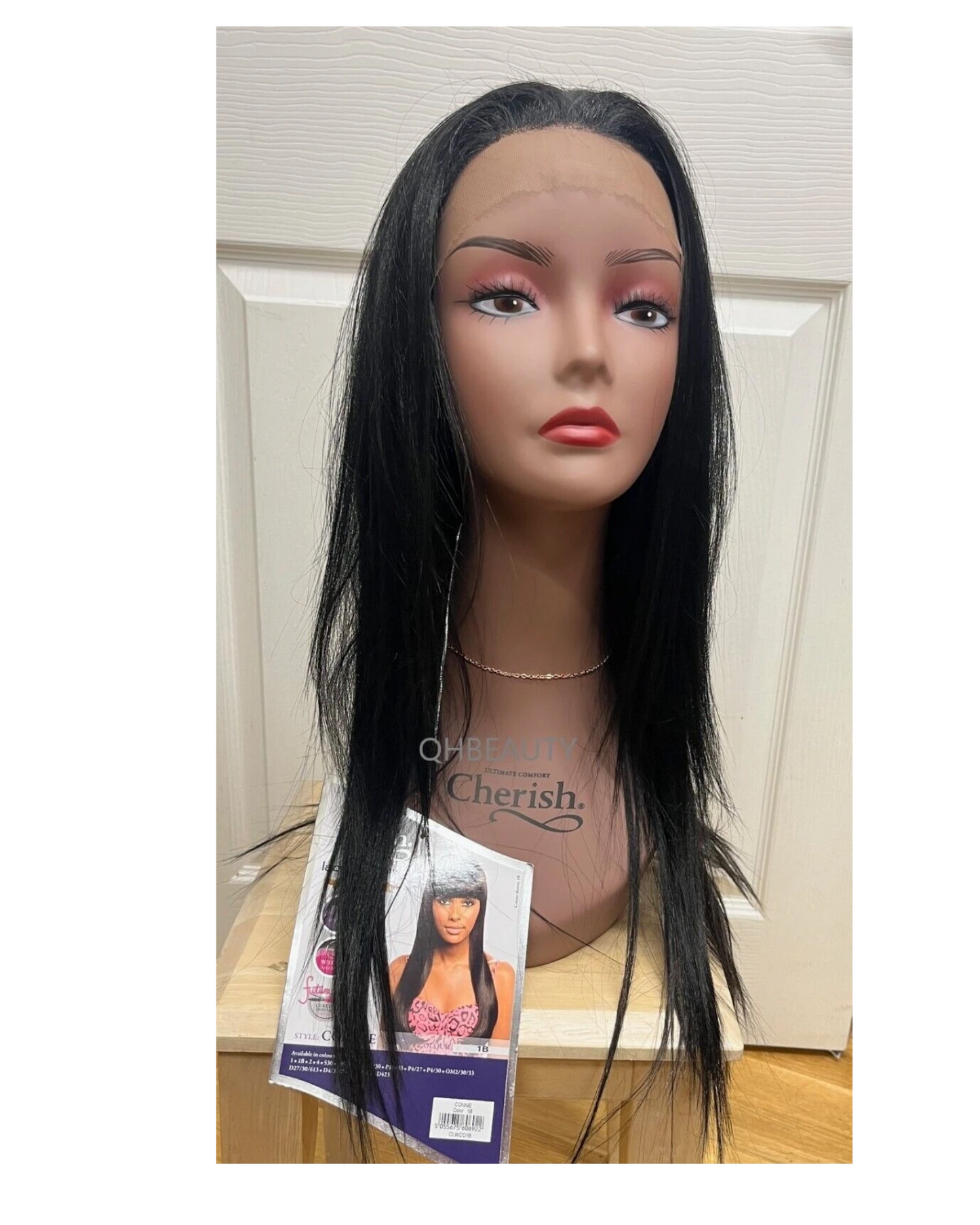 Cherish Synthetic Handmade Straight Invisible Wider Lace Front Hair Wig - CONNIE