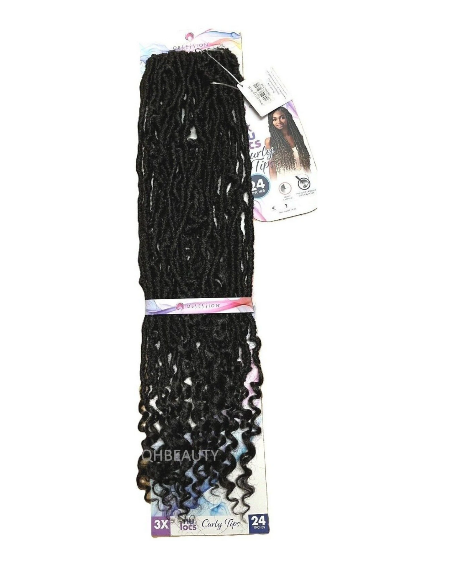 Obsession Synthetic Crochet PreLoop Braid Hair Extension - NU LOCS CURLY TIPS 24
