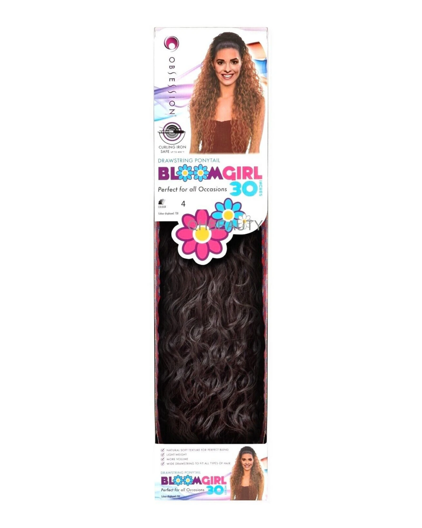 OBSESSION SYNTHETIC DRAWSTRING CURLY LONG HAIR PONYTAIL - BLOOM GIRL 20''  30''