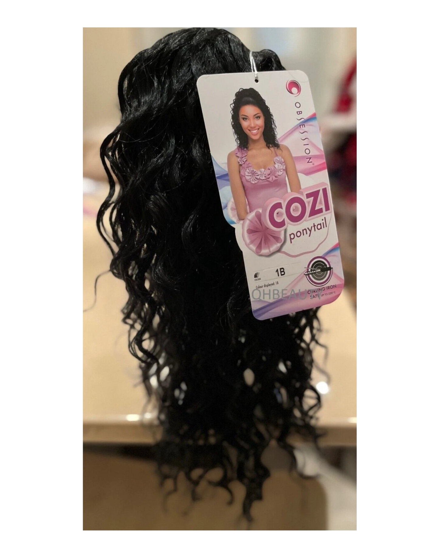 OBSESSION SYNTHETIC DRAWSTRING  CURLY LONG HAIR PONYTAIL - COZI