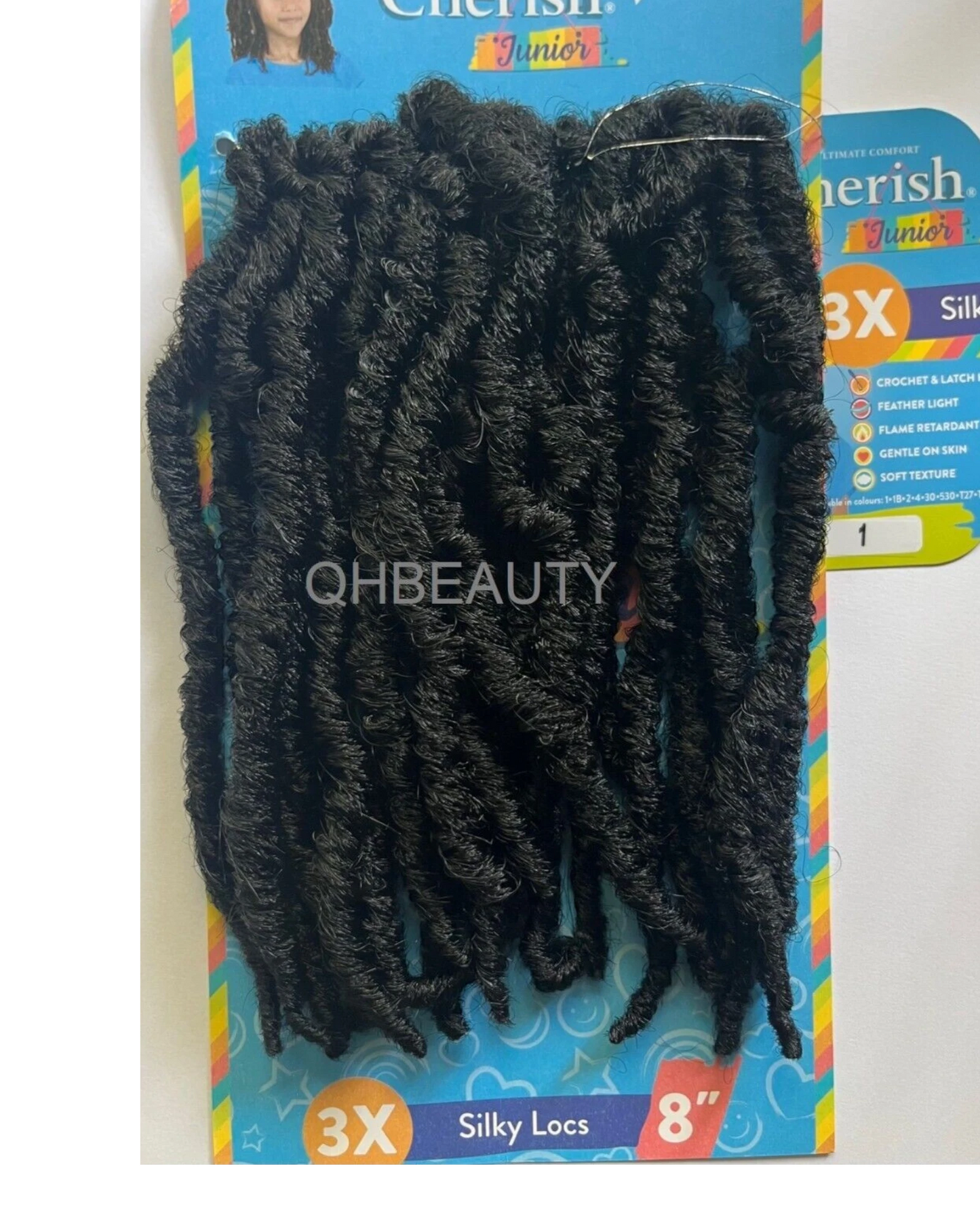 CHERISH SYNTHETIC JUNIOR KIDS CROCHET BRAID HAIR EXTENSION - SILKY LOCS 8 INCH