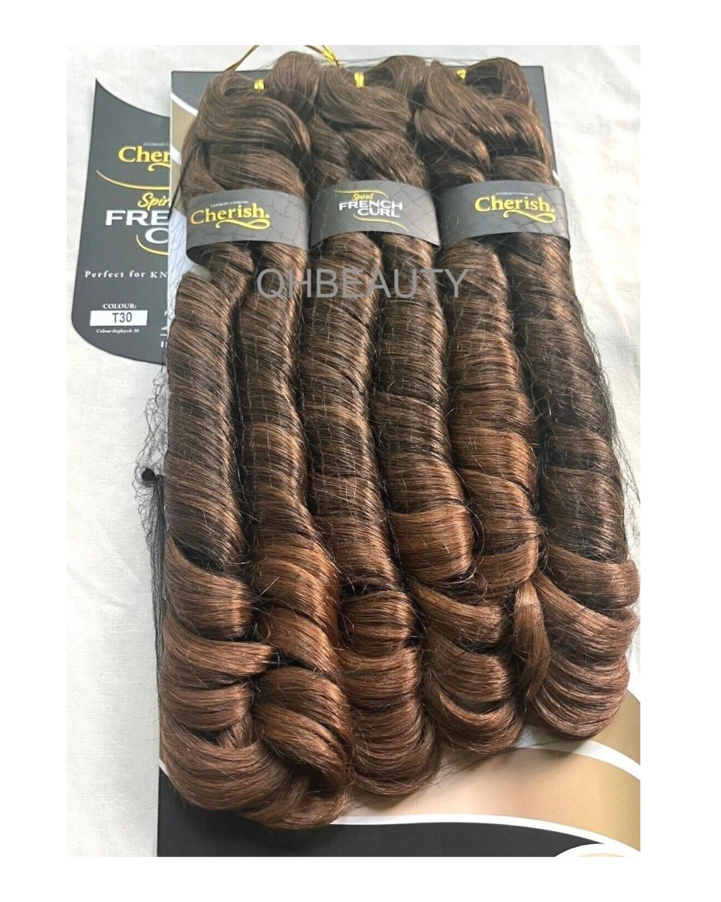 CHERISH SYNTHETIC CURLY HAIR EXTENSION BRAID - 3 x SPIRAL FRENCH CURL 28 INCHES