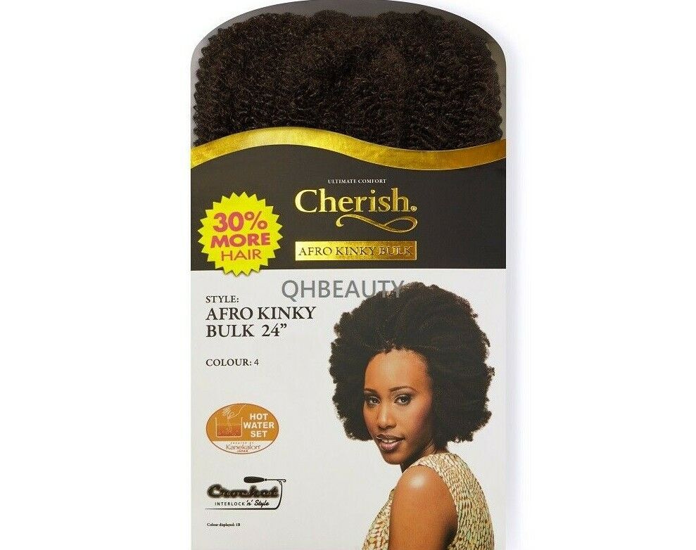 CHERISH SYNTHETIC BULK BRAIDING CROCHET NEW HAIR EXTENSIONS - AFRO KINKY 24 INCH