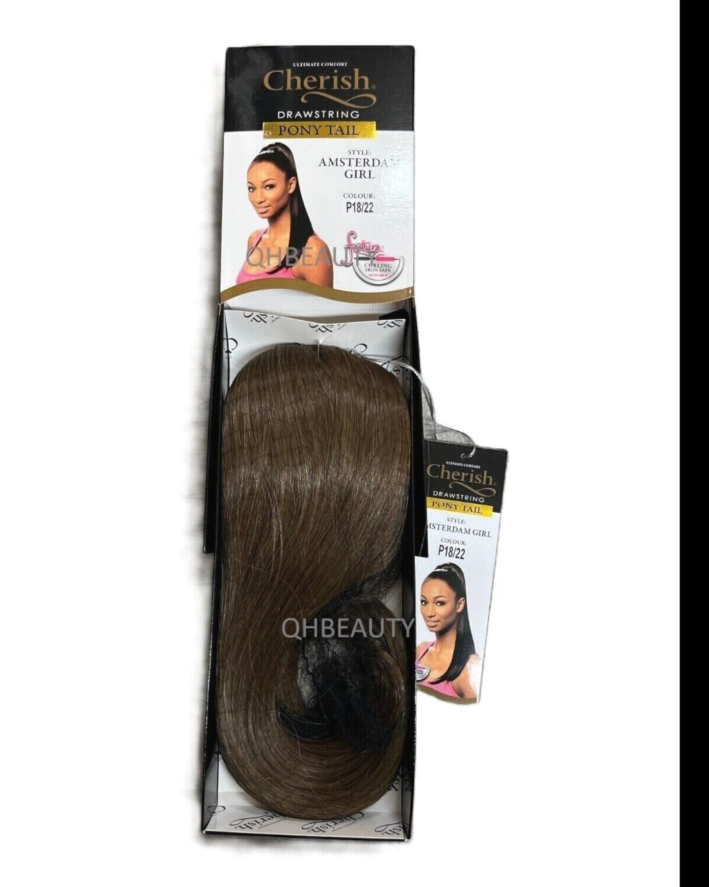 Cherish Synthetic Straight Drawstring Long Natural Ponytail - Amsterdam Girl