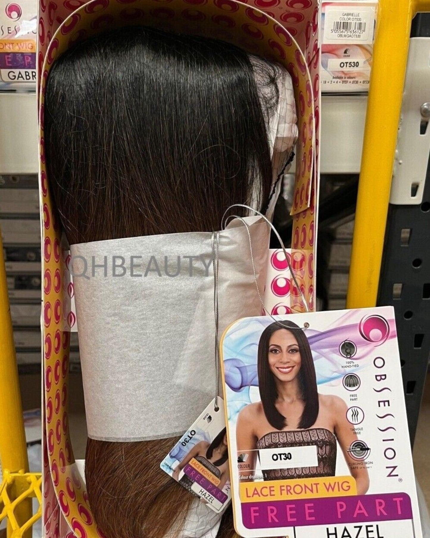 Obsession Synthetic Lace Front Free Part Hand Tied Straight Hair Wig - HAZEL