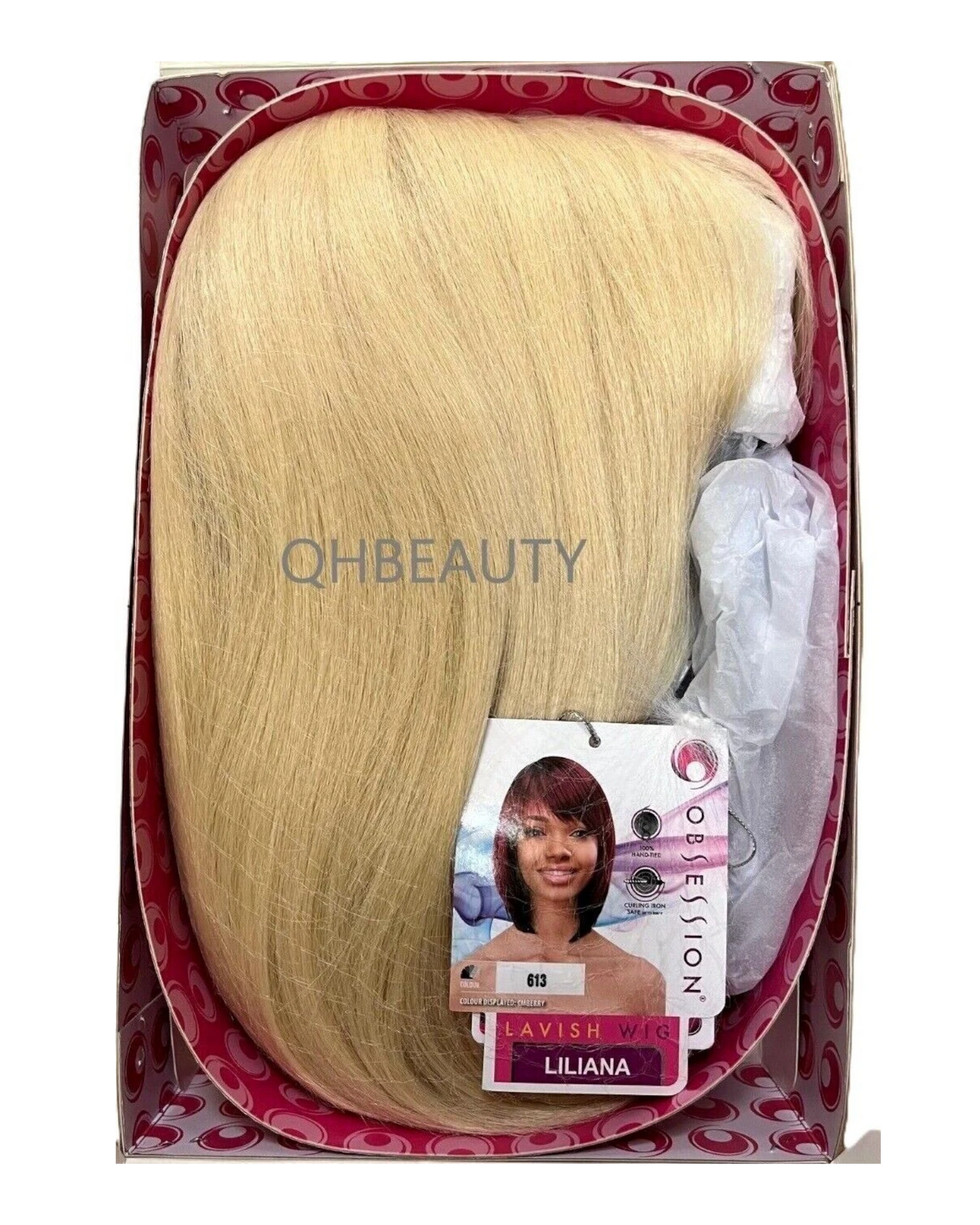 Obsession Synthetic Lavish Straight Bob Bangs 100% Hand Tied Hair Wig - LILIANA