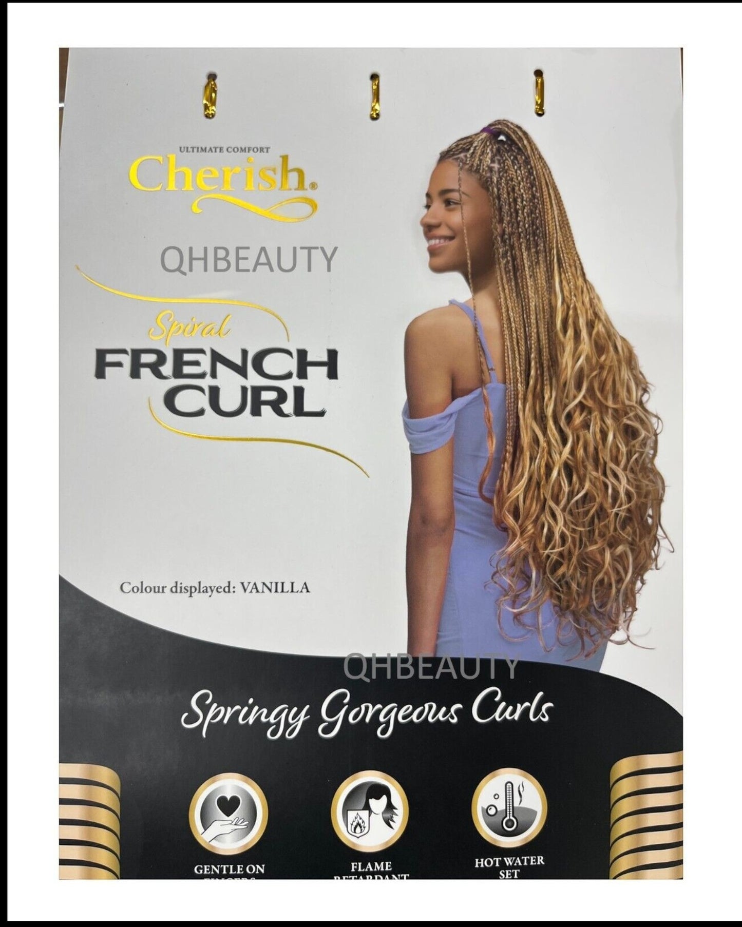 CHERISH SYNTHETIC CURLY HAIR EXTENSION BRAID - 3 x SPIRAL FRENCH CURL 28 INCHES