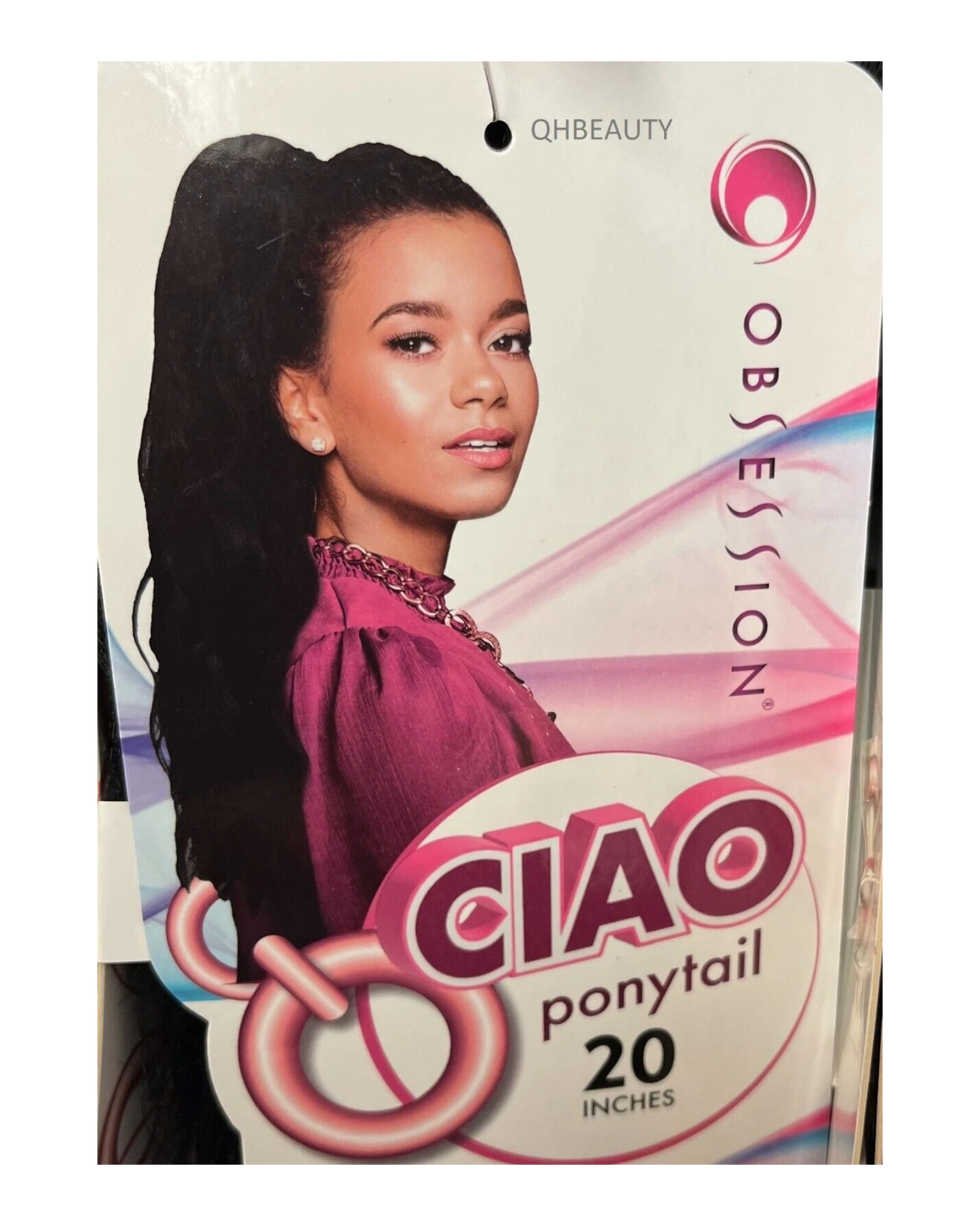 OBSESSION SYNTHETIC DRAWSTRING  CURLY LONG HAIR PONYTAIL - CIAO 20"