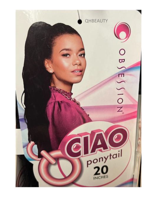 OBSESSION SYNTHETIC DRAWSTRING  CURLY LONG HAIR PONYTAIL - CIAO 20"