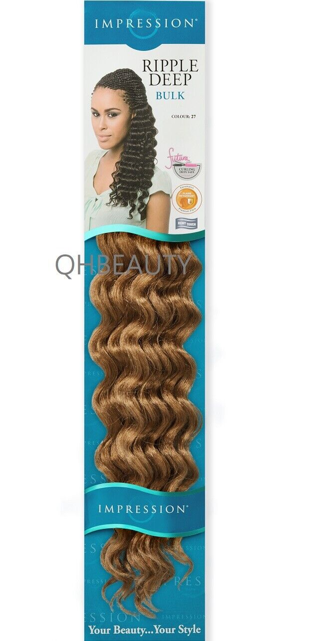 IMPRESSION SYNTHETIC HAIR EXTENSION CROCHET CURLY BRAID - RIPPLE DEEP 20 INCH