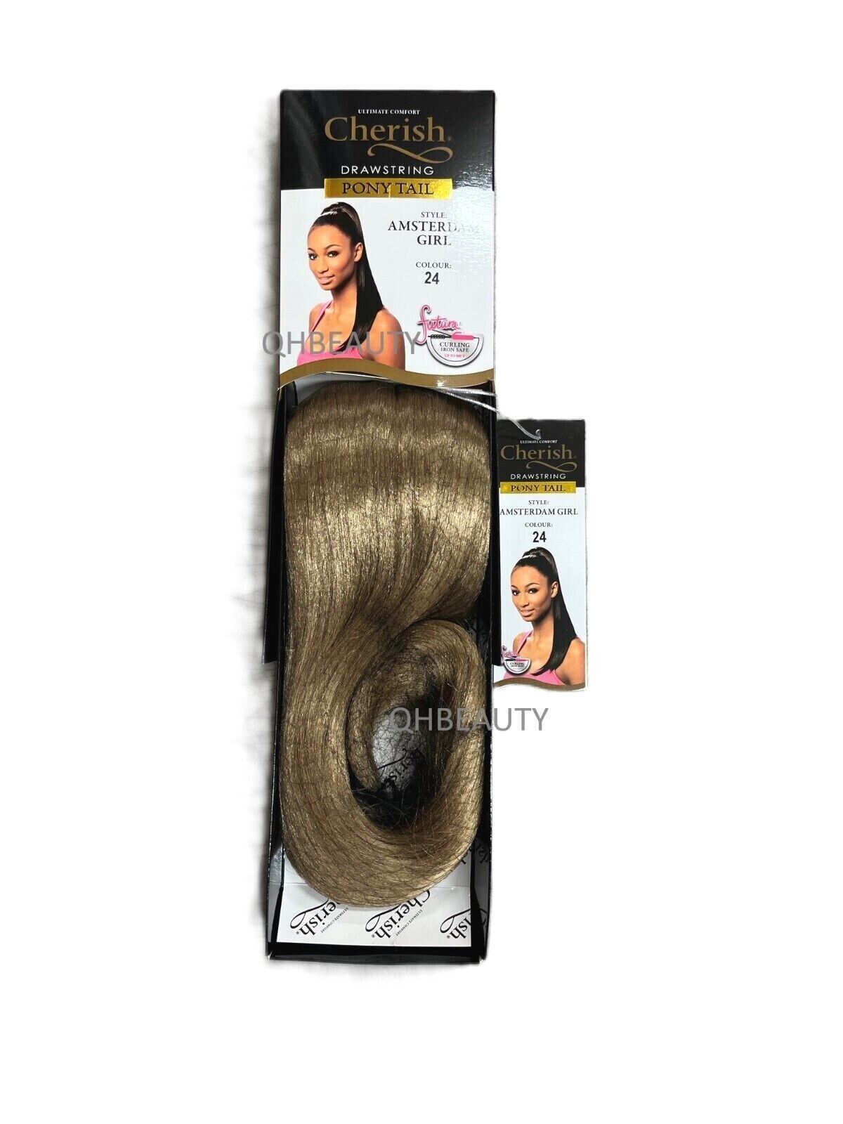Cherish Synthetic Straight Drawstring Long Natural Ponytail - Amsterdam Girl
