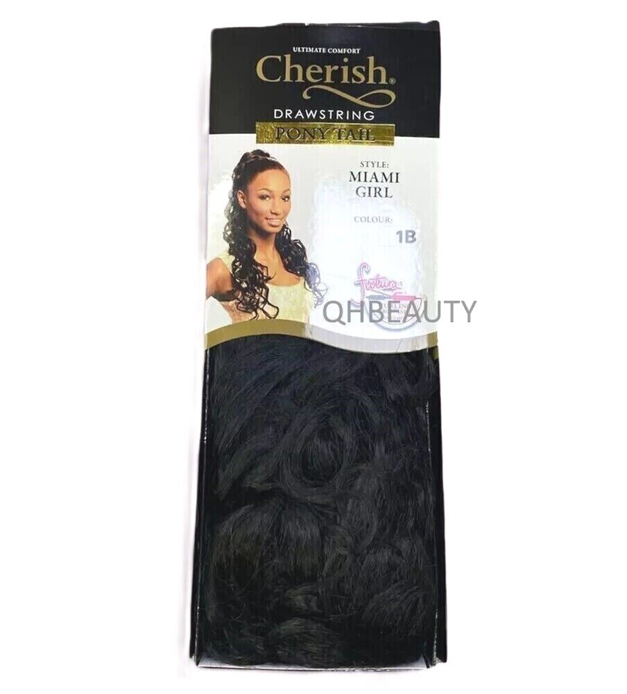 Cherish Synthetic Long Curly Drawstring Natural Hair Ponytail - Miami Girl