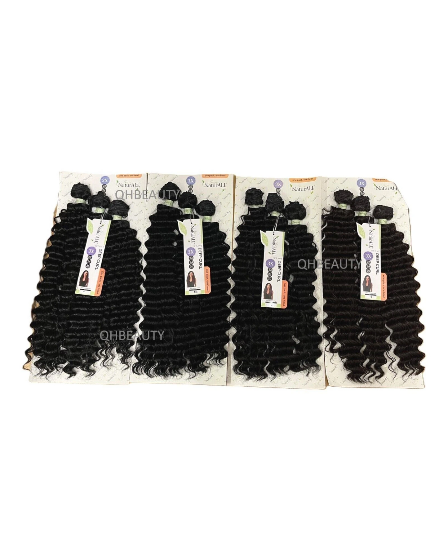 NaturALL SYNTHETIC CURLY HAIR EXTENSION 3 PCS WEAVE - DEEP CURL 22/24/26 INCHES