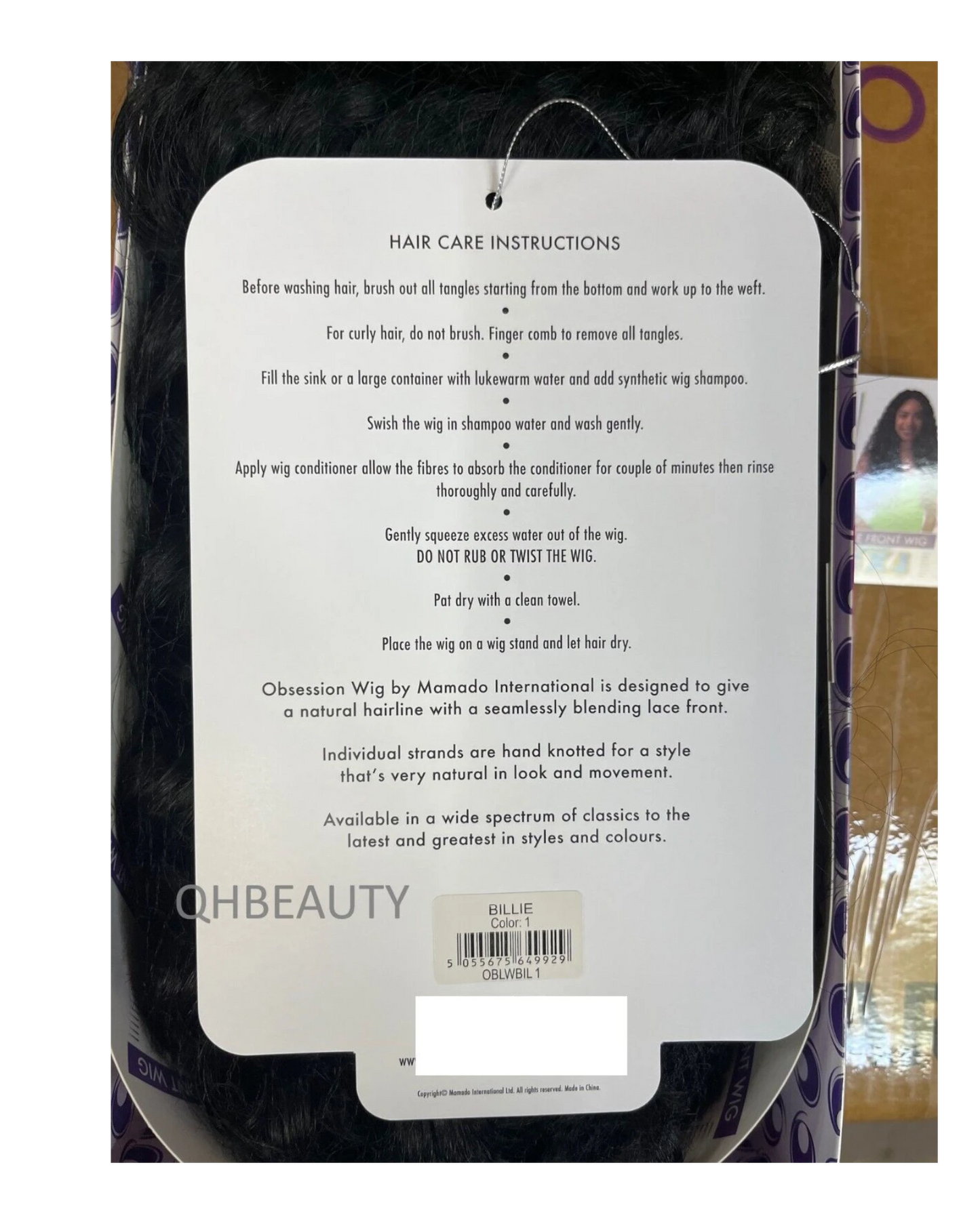 Obsession Synthetic Swiss HD 4x4 Lace Front Free Part Curly Hair Wig - TEYANA