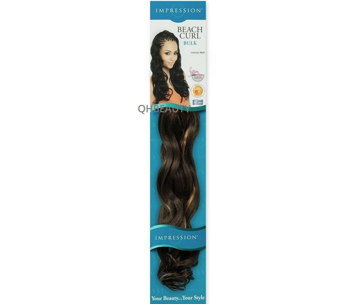 IMPRESSION SYNTHETIC HAIR EXTENSION CURLY CROCHET BRAID - BEACH CURL 22