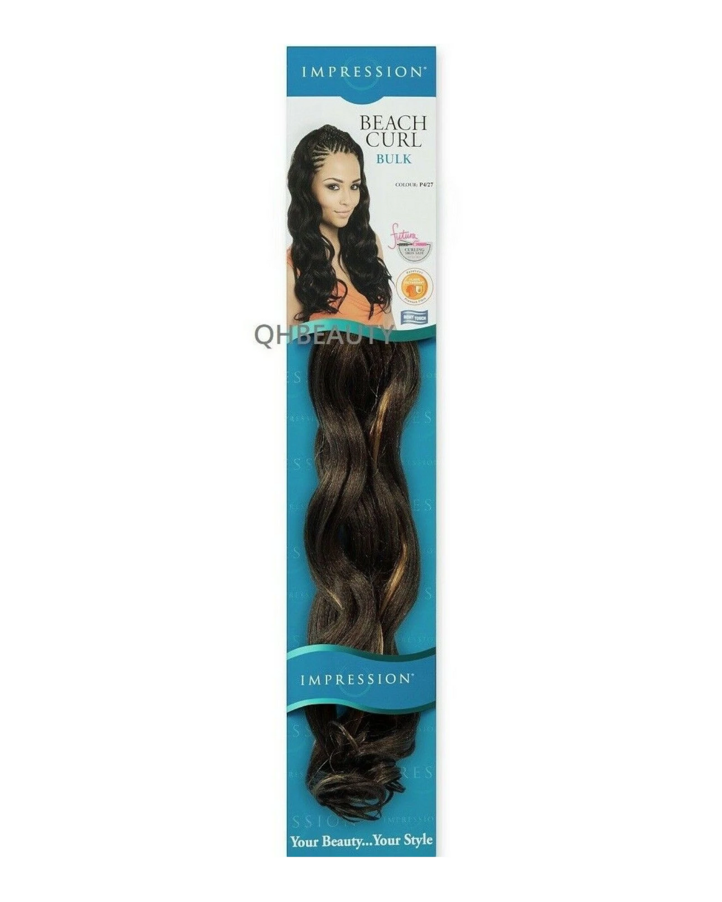 IMPRESSION SYNTHETIC HAIR EXTENSION CURLY CROCHET BRAID - BEACH CURL 22