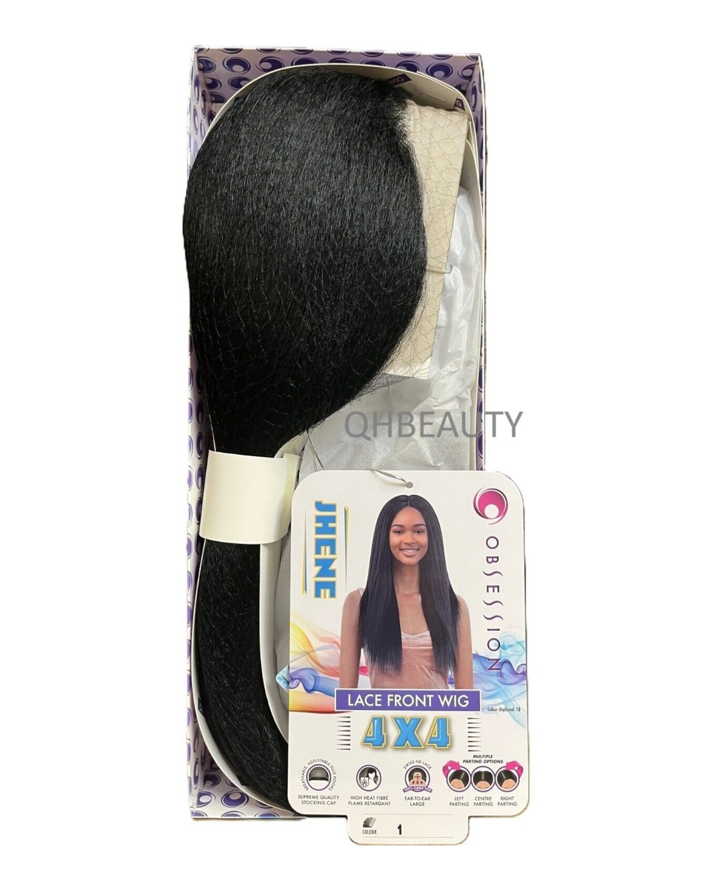 Obsession Synthetic Swiss HD 4x4 Lace Front Free Part Straight Hair Wig - JHENE