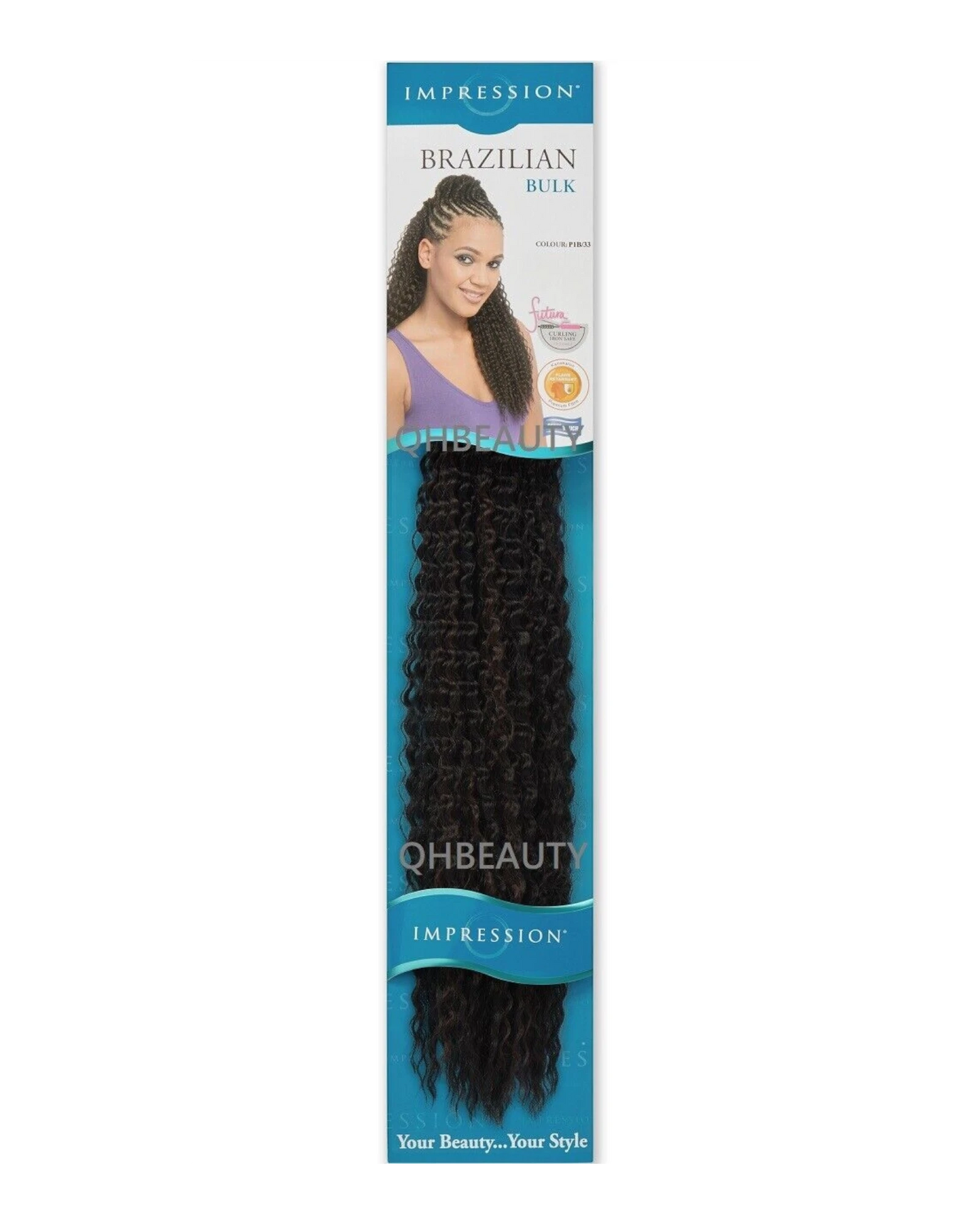 IMPRESSION SYNTHETIC CROCHET LONG HAIR EXTENSION BRAIDS - BRAZILIAN 20 INCH