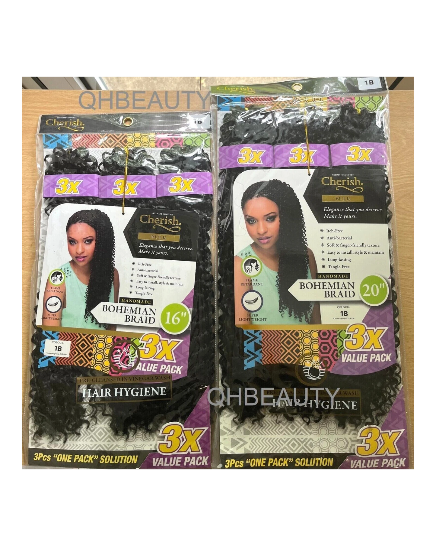 Cherish Synthetic Crochet Hair Extension Handmade  3 x BOHEMIAN BRAID 16 & 20 ''