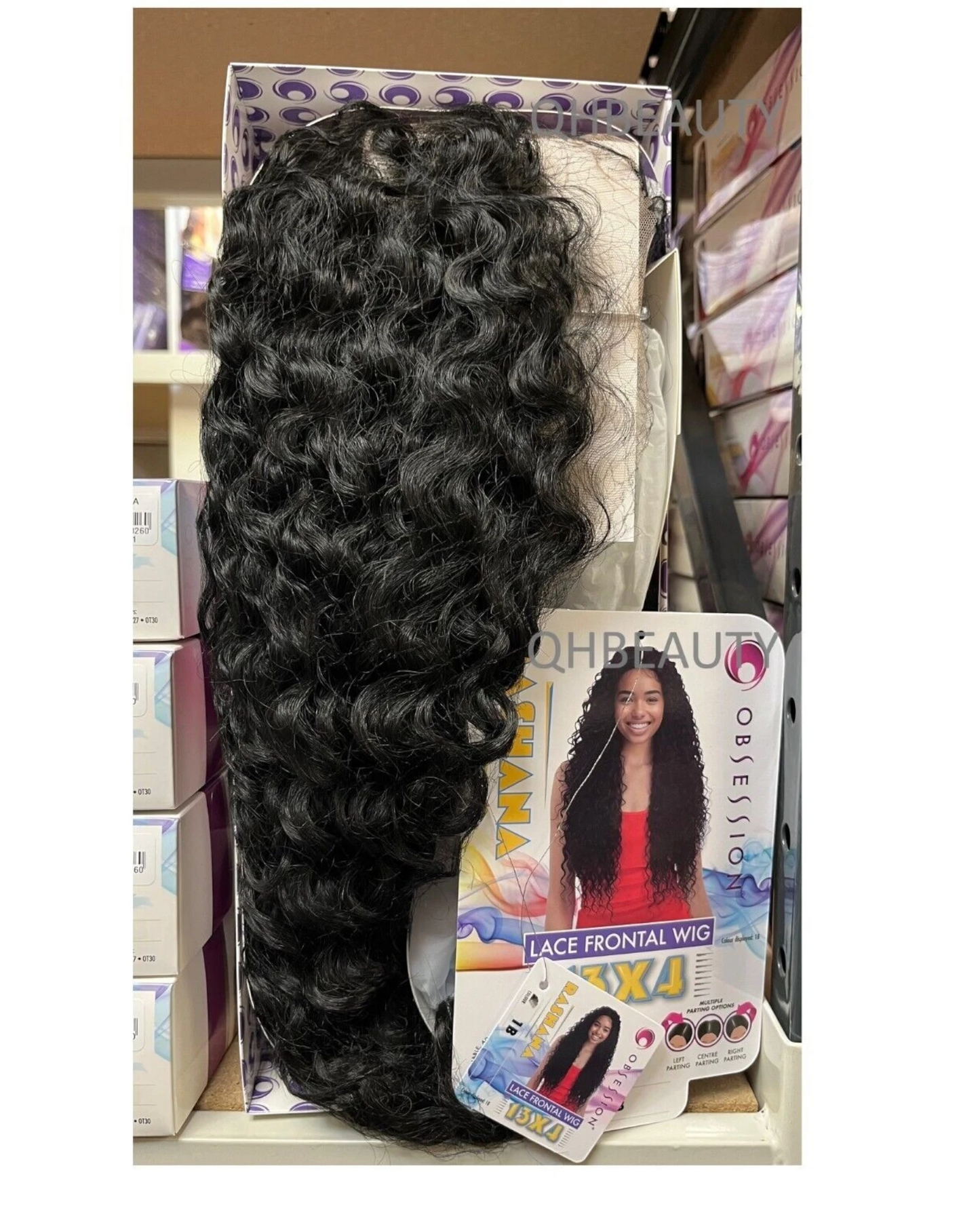 Obsession Synthetic Swiss HD 13x4 Lace Frontal Free Part Curly Hair Wig  RASHANA