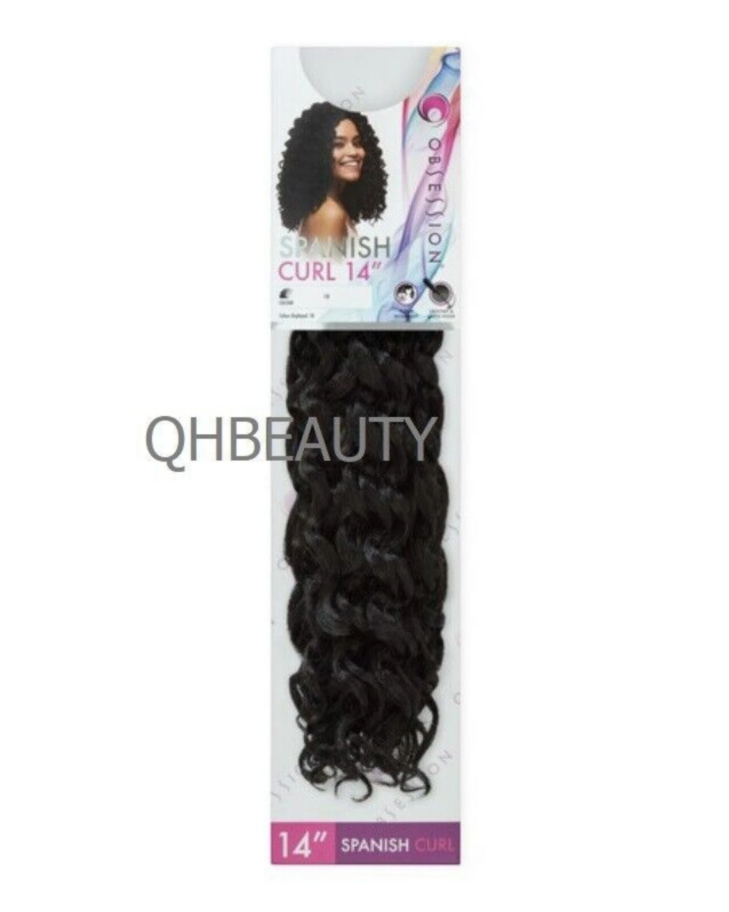 Obsession Synthetic Crochet Braid Curly Hair Extension - Spanish Curl 14 INCH