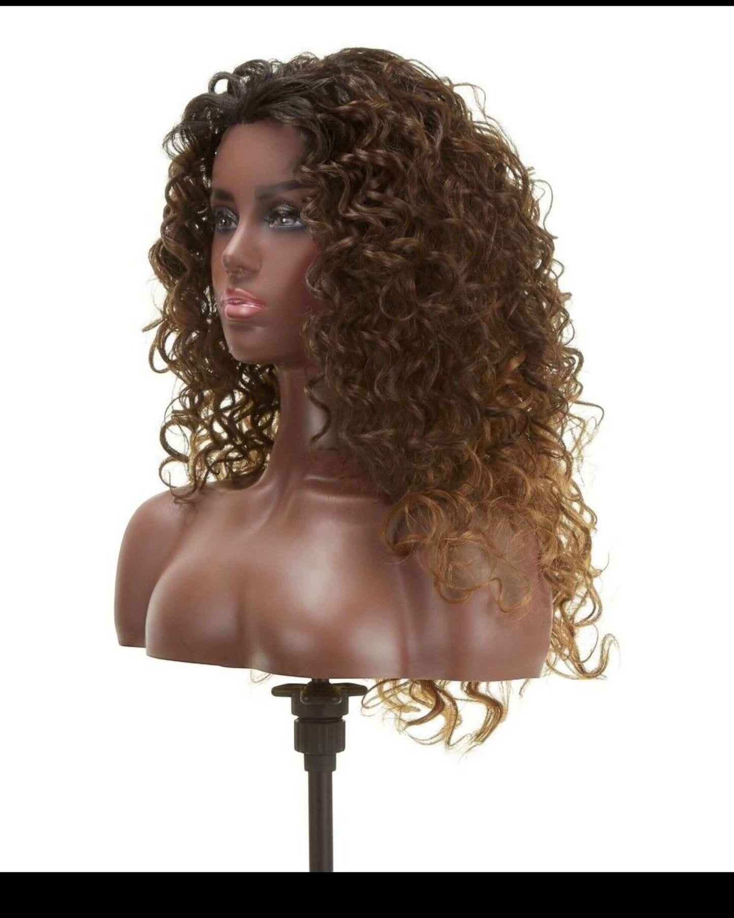 Impression Synthetic Natural Hair Line Long Curly Lace L Part Hair Wig - Emma