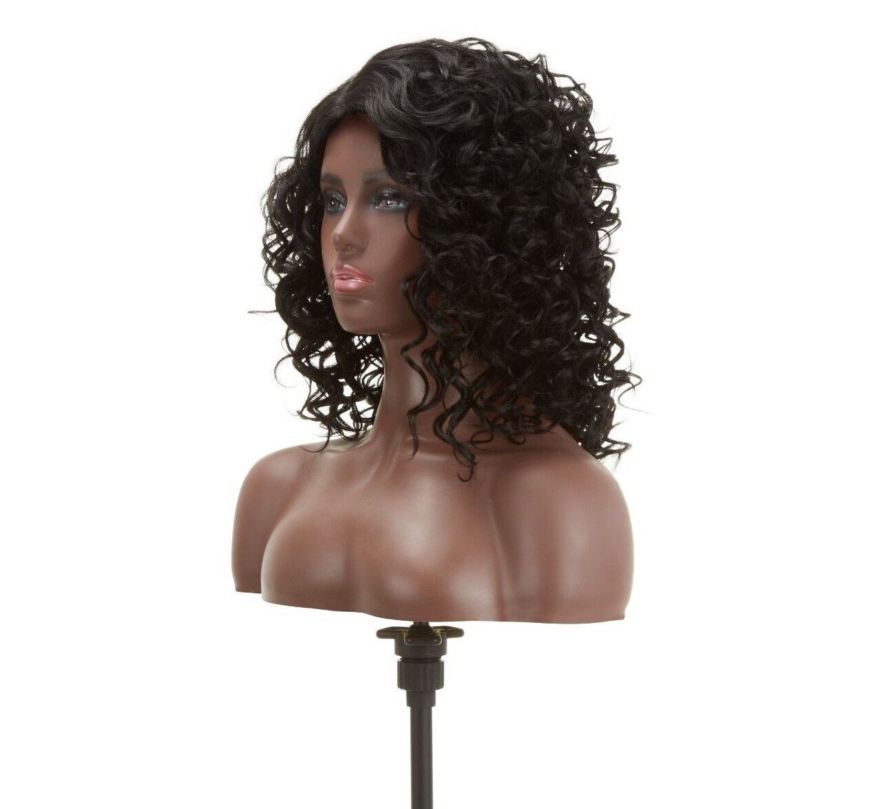 Impression Synthetic Hand Made Invisible L Part Curly Hair Lace Wig - MIA